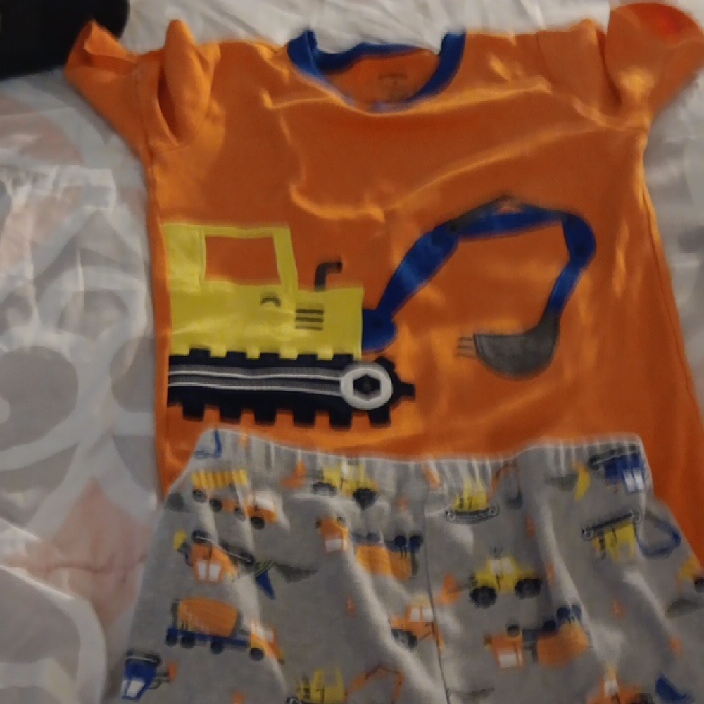 Gymboree Orange and Blue Pajama Top